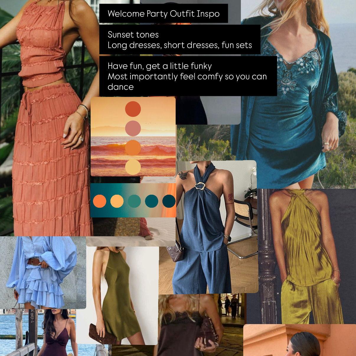 Welcome Party Outfit Inspo — fun, vibey, something you can dance in and feel comfy