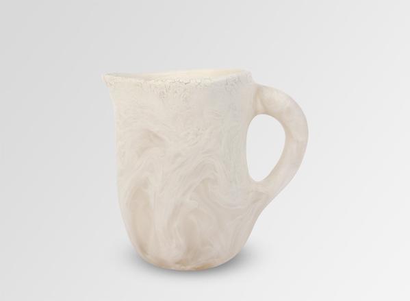 Large Resin Rock Jug - Chalk Swirl