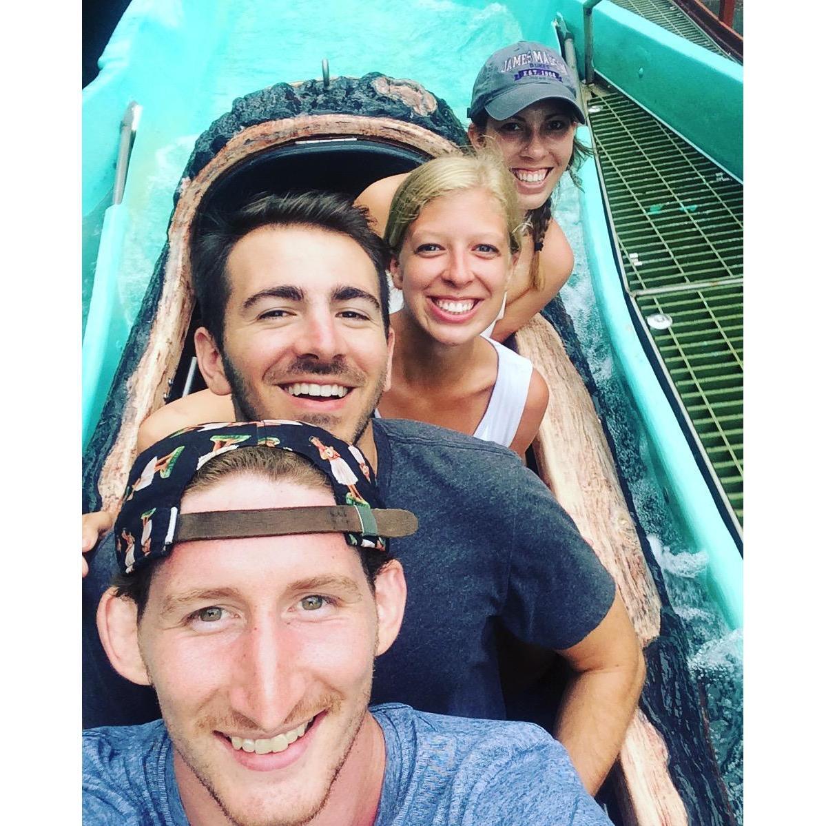 Busch Gardens with groomsman Greg & sweet Corey