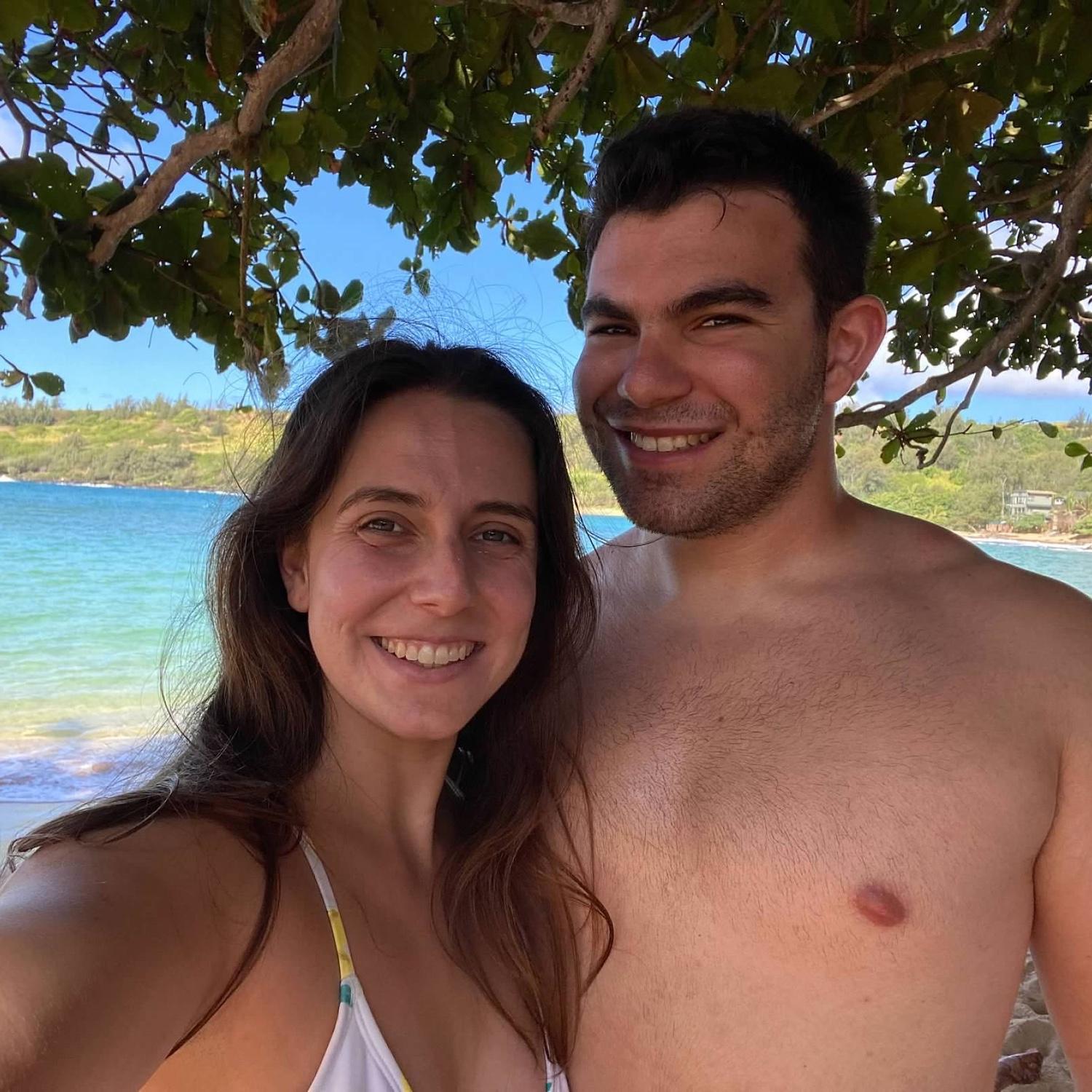 This was taken on the beach where we got engaged!