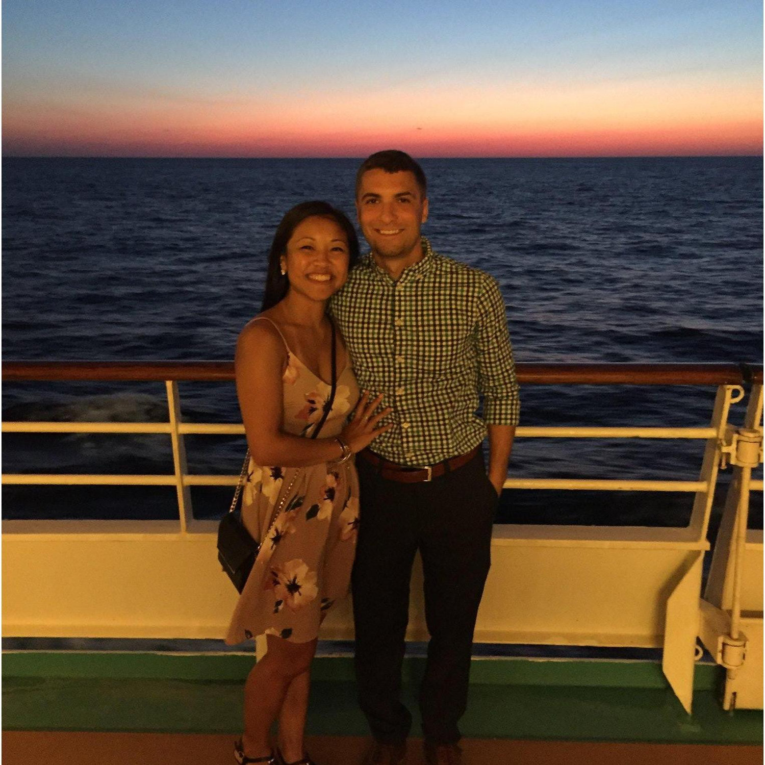 Adventure of the Seas Caribbean sunset August 2018