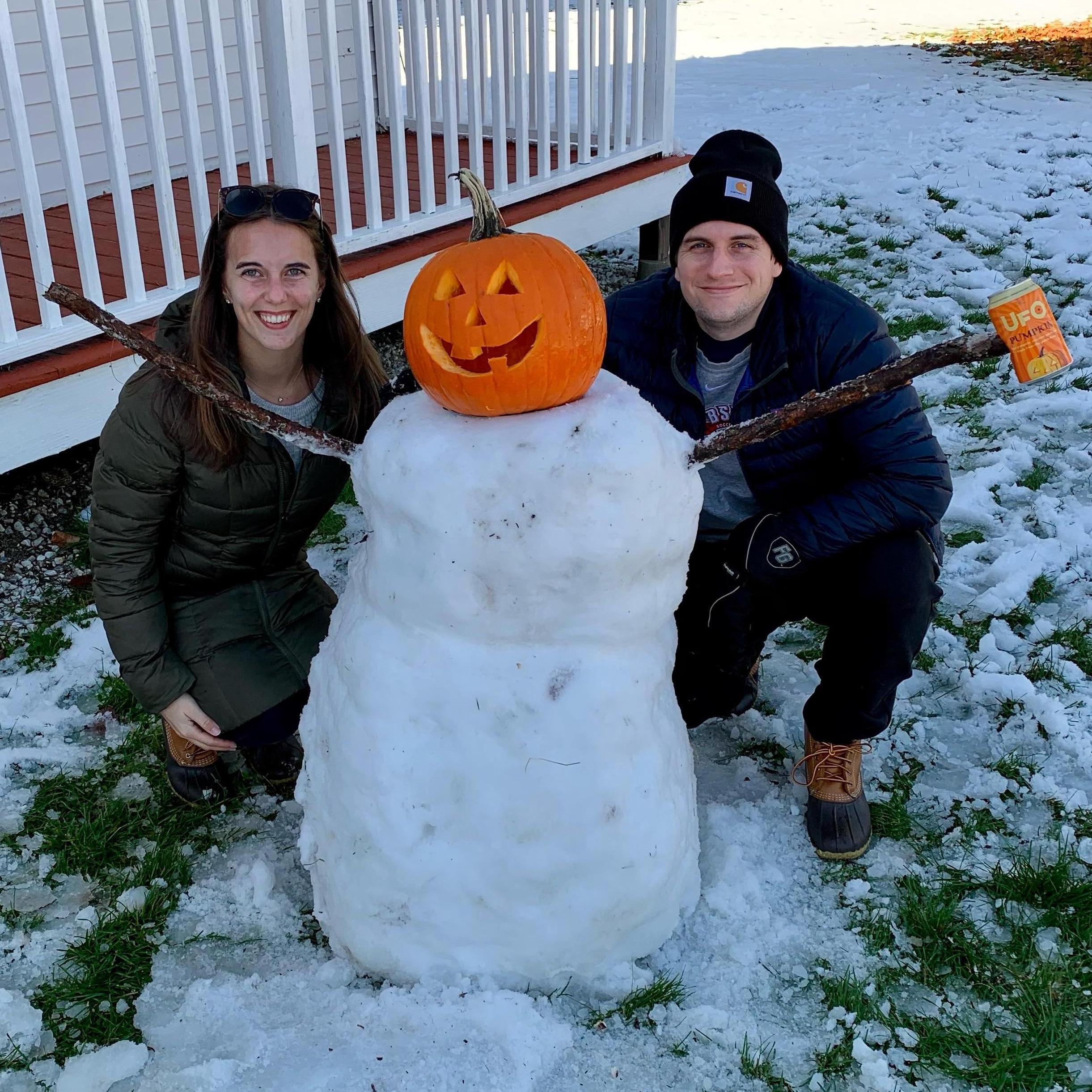 2020 - COVID Halloween and one boozy snowman in Uxbridge, MA.