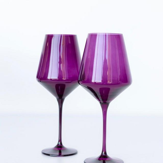 Estelle Colored Wine Stemware, Set of 2 {Amethyst}
