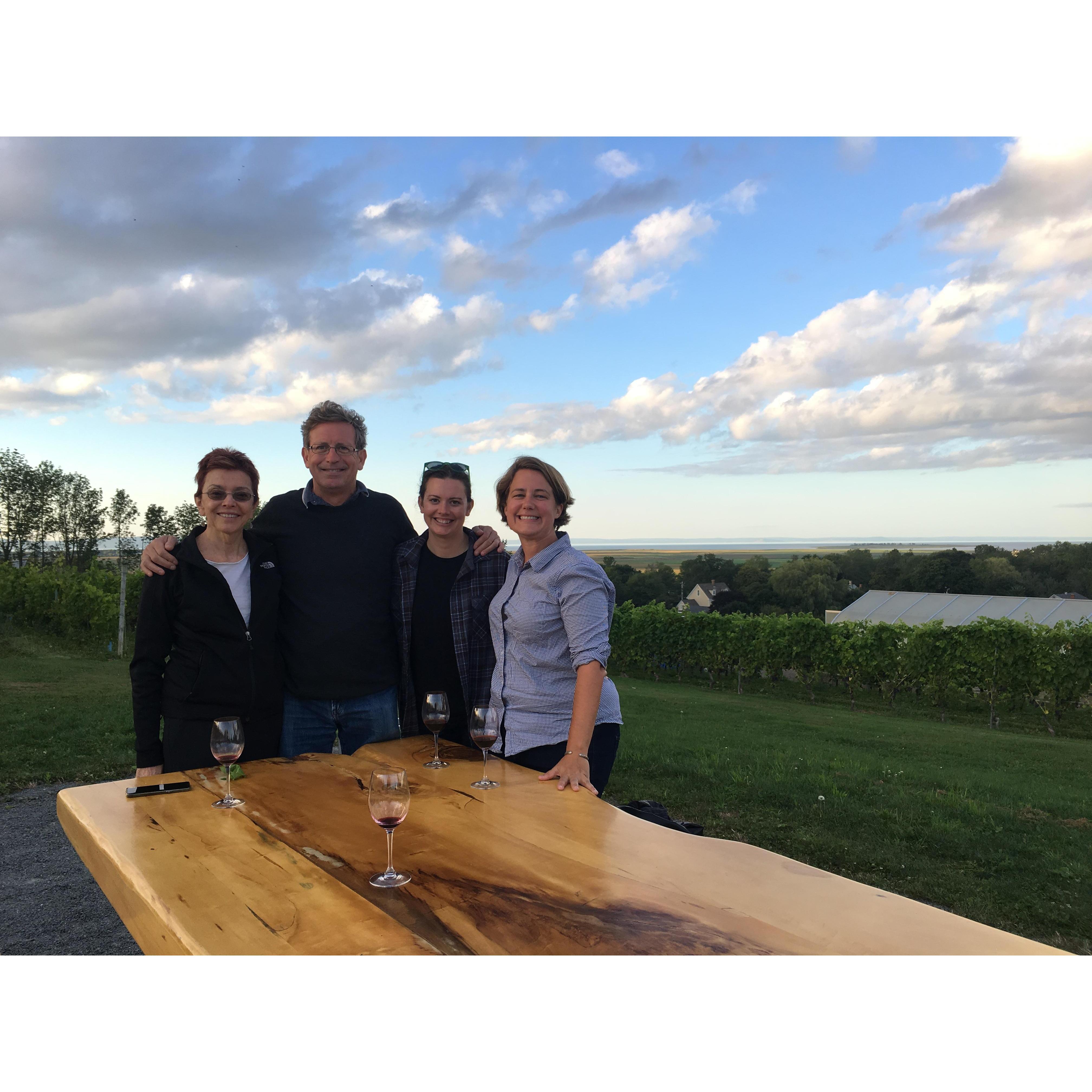 With Chelsea's parents in Nova Scotia