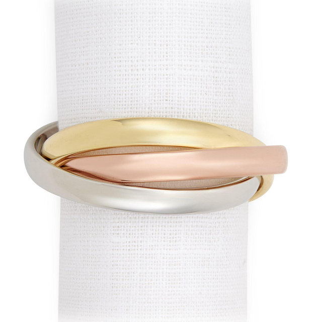 L'Objet Three Ring Napkin Jewels, Set of 4