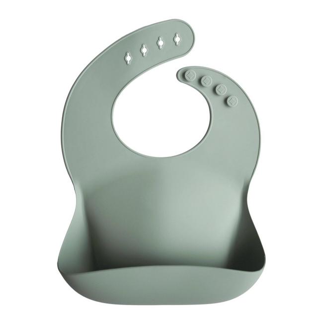 Mushie Silicone Baby Bib - Cambridge Blue