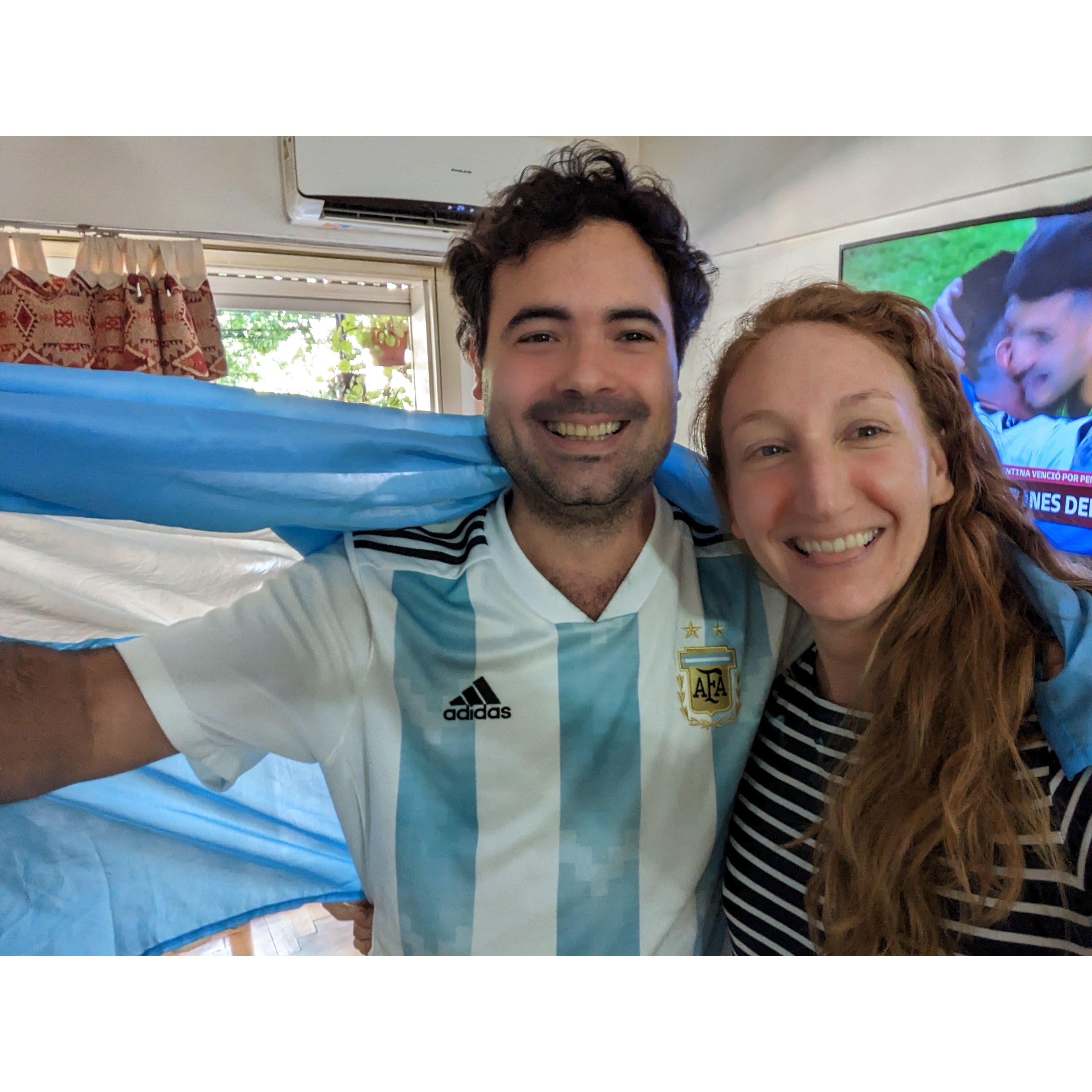 "Somos campeones del mundo!" - Moments after Argentina won the World Cup in Dec 2022