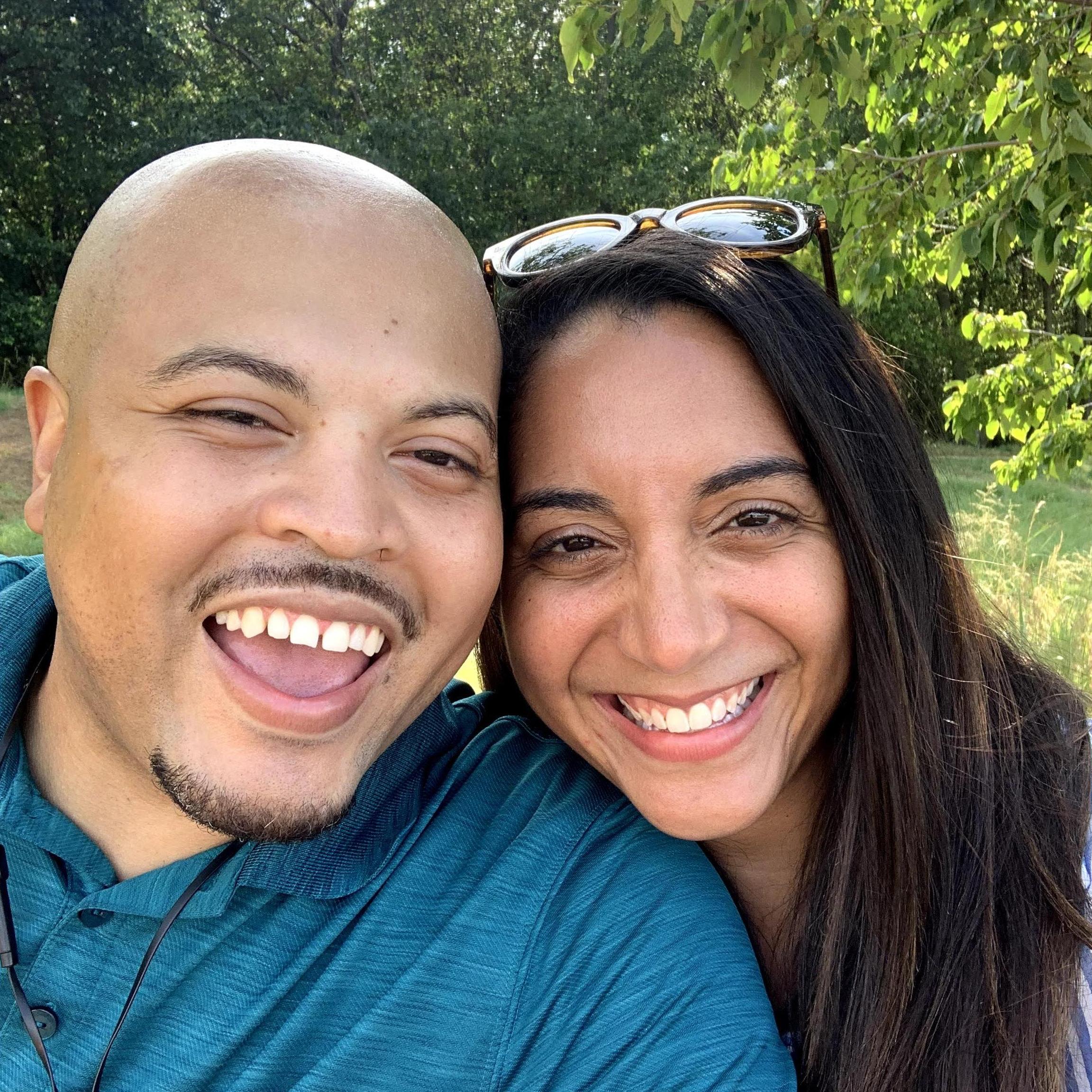 Day trips are trips too! Laughing it up at Sandy Point National Park in MD.