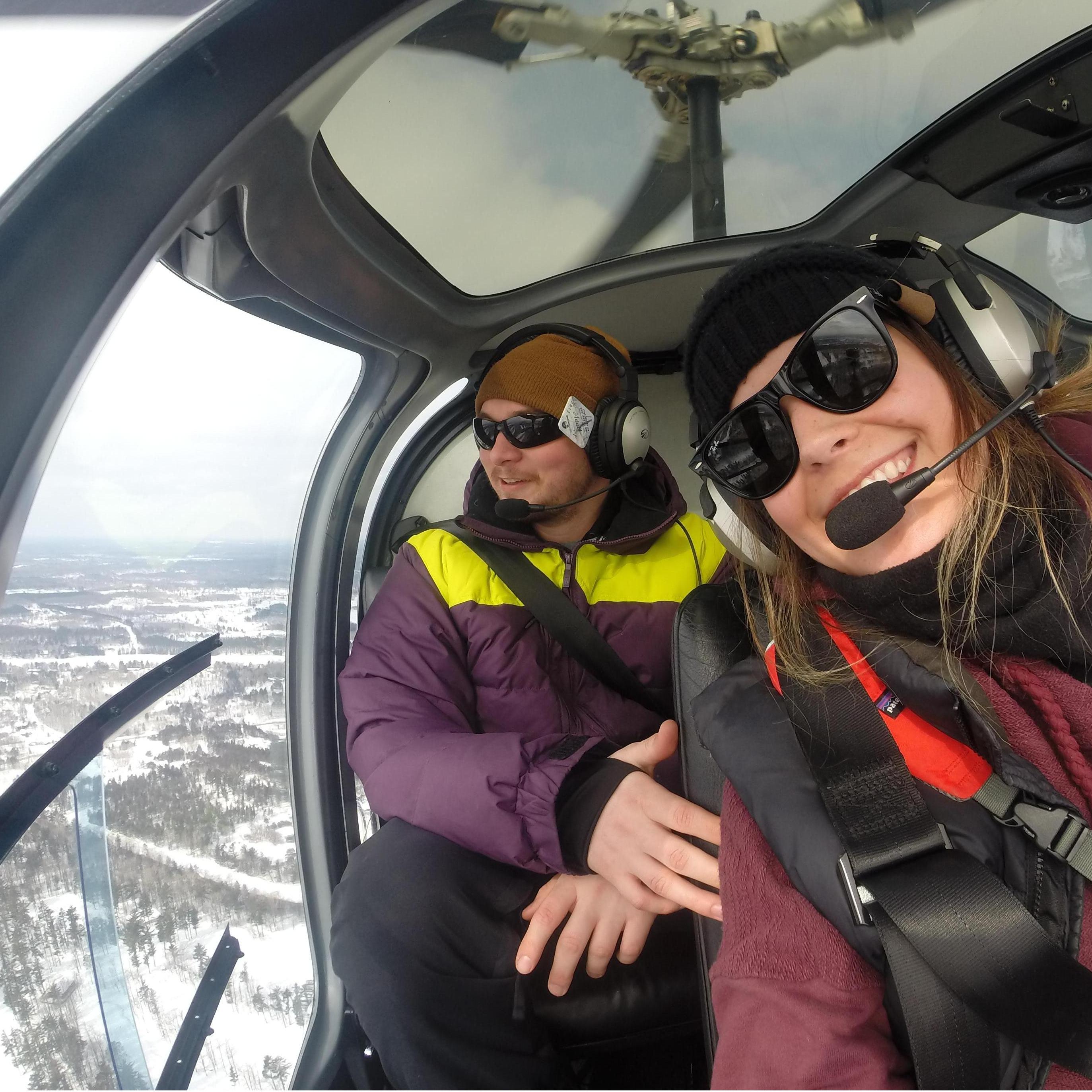 Taking a helicopter ride in the U.P.