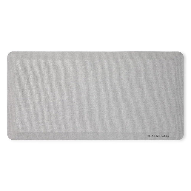 KitchenAid Gourmet Series Kitchen Comfort Gel Mat, Solid Basketweave, Matte Grey, 20"x39"