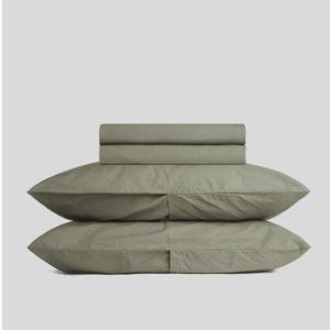 Percale Sheet Set - Moss - King / Side Envelope