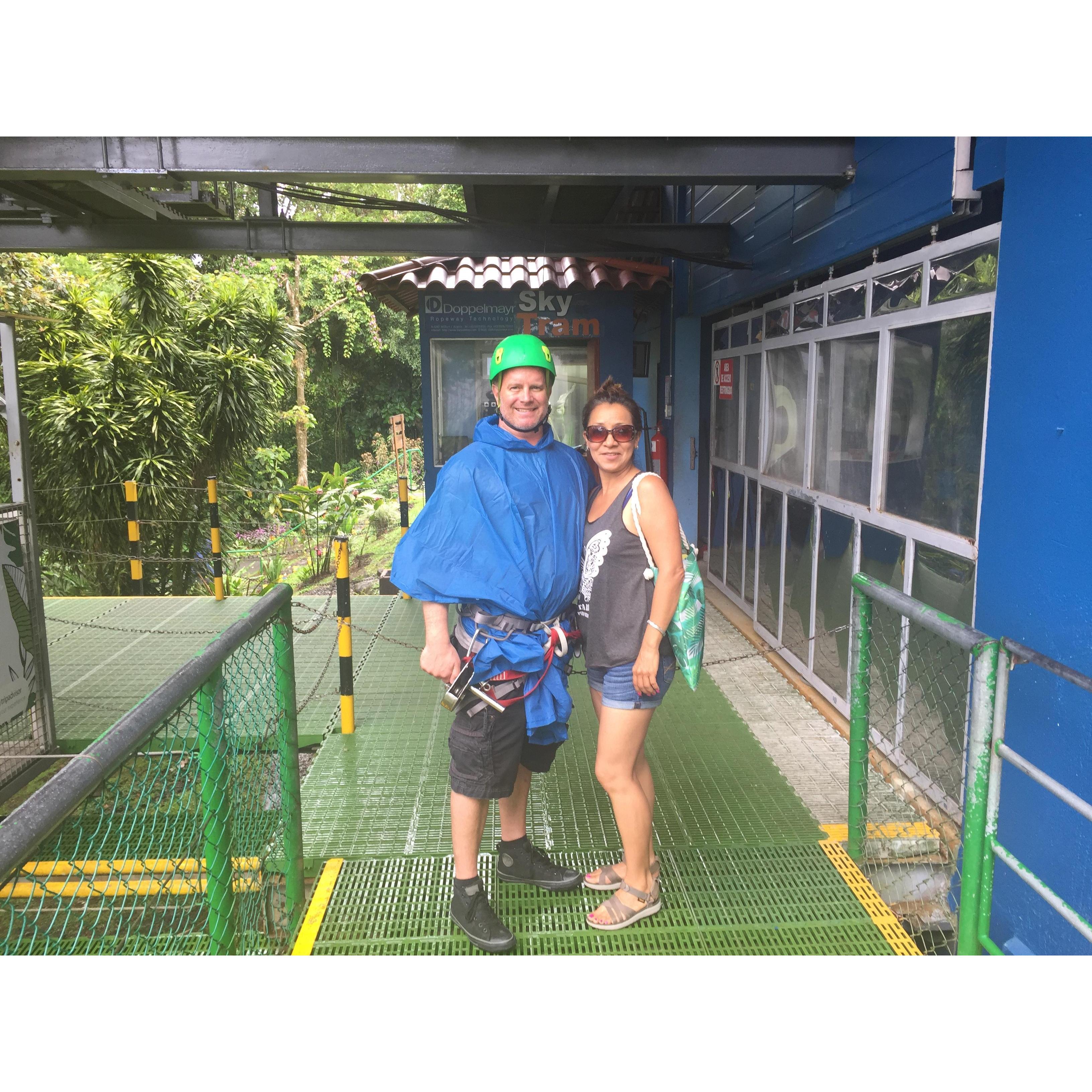Zip lining in Costa Rica