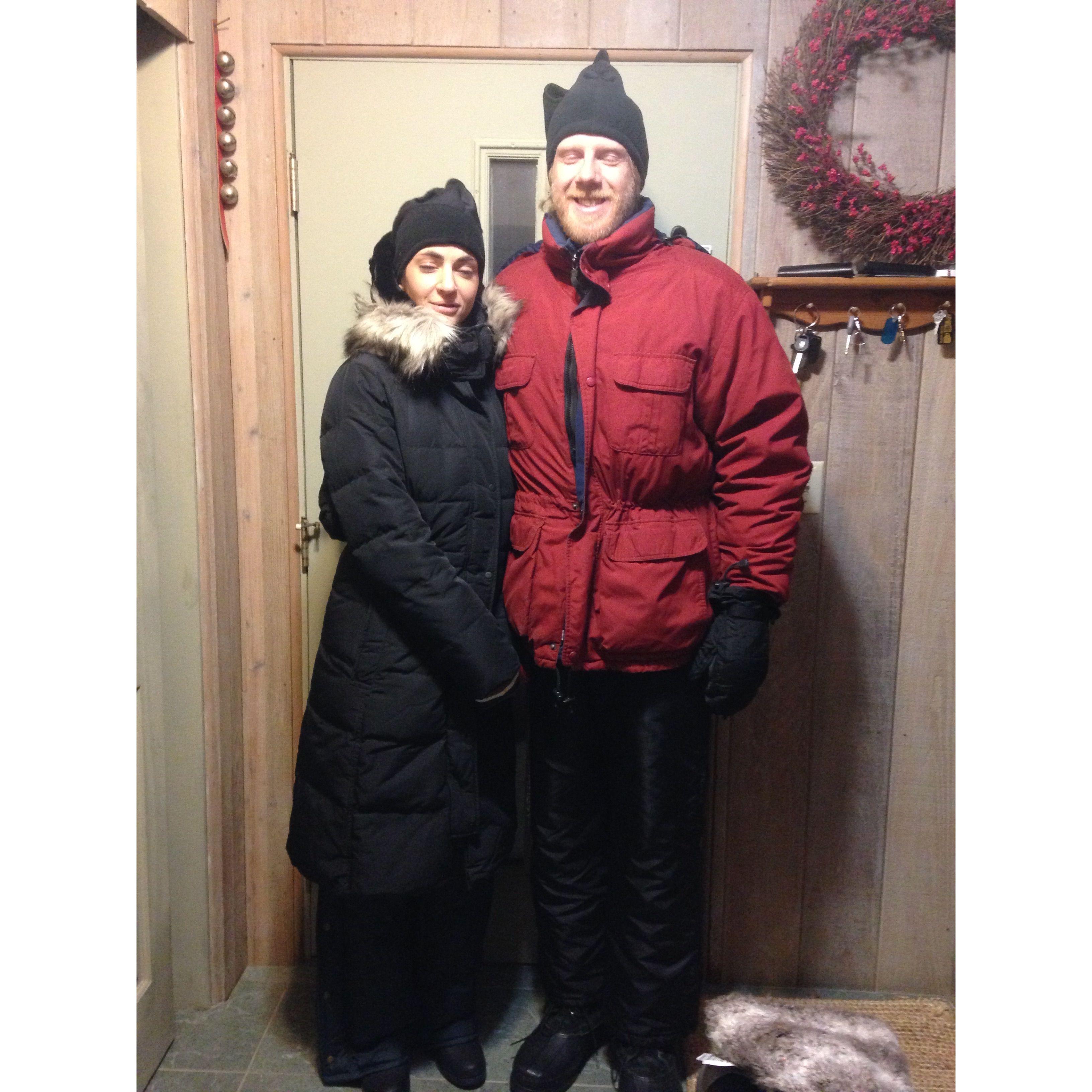 Getting used to those Wisconsin winters.