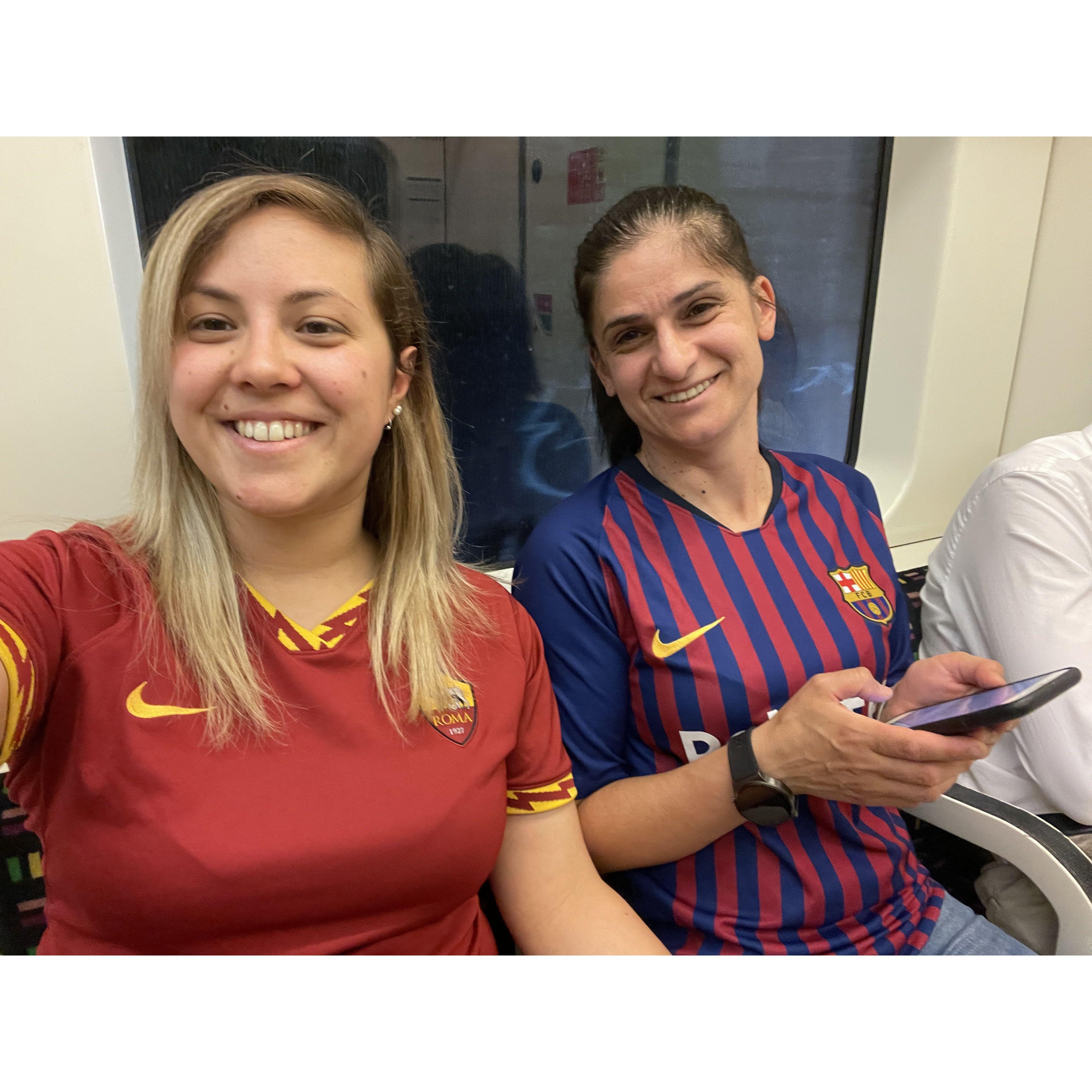 on our way to watch the Lionesses playing