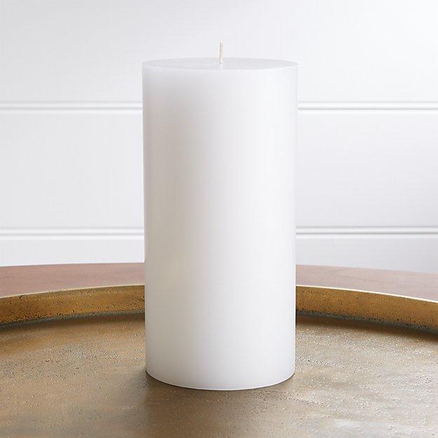 4"x8" White Pillar Candle