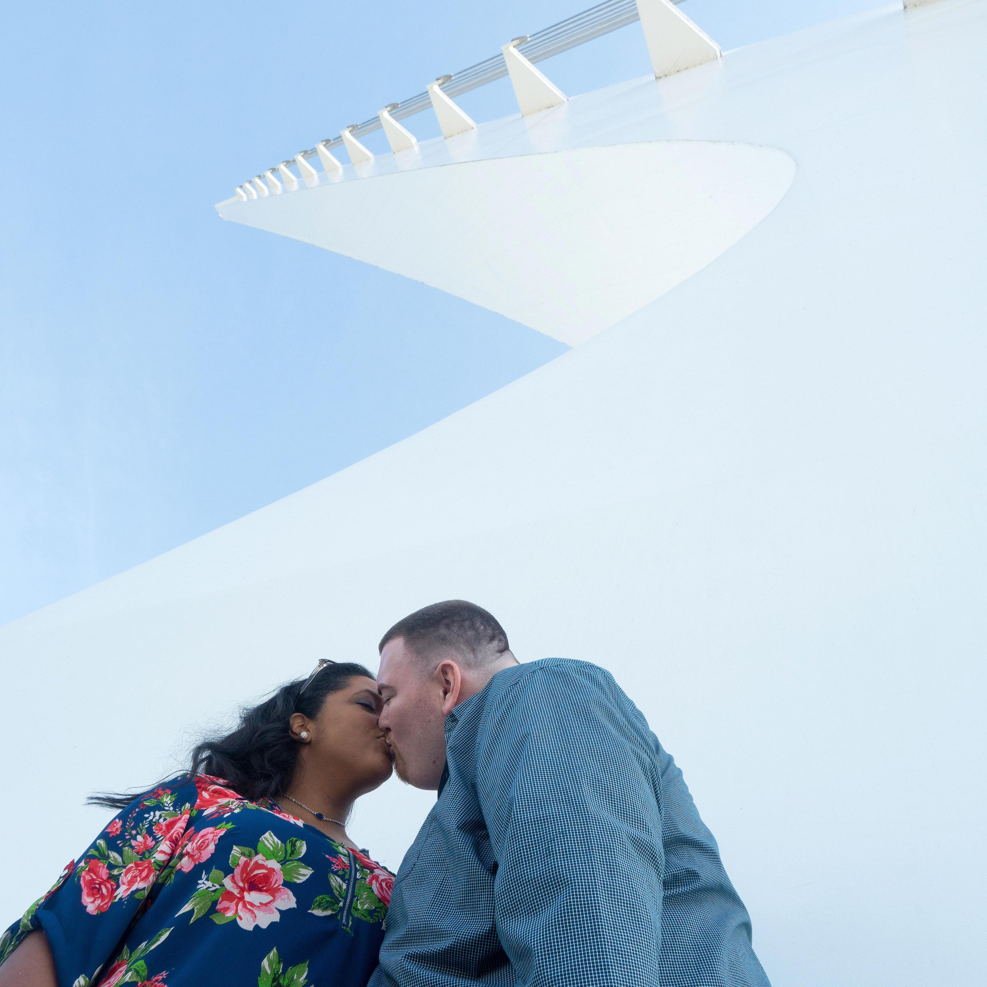 Engagement photos on the Sun Dial bridge. Redding, CA