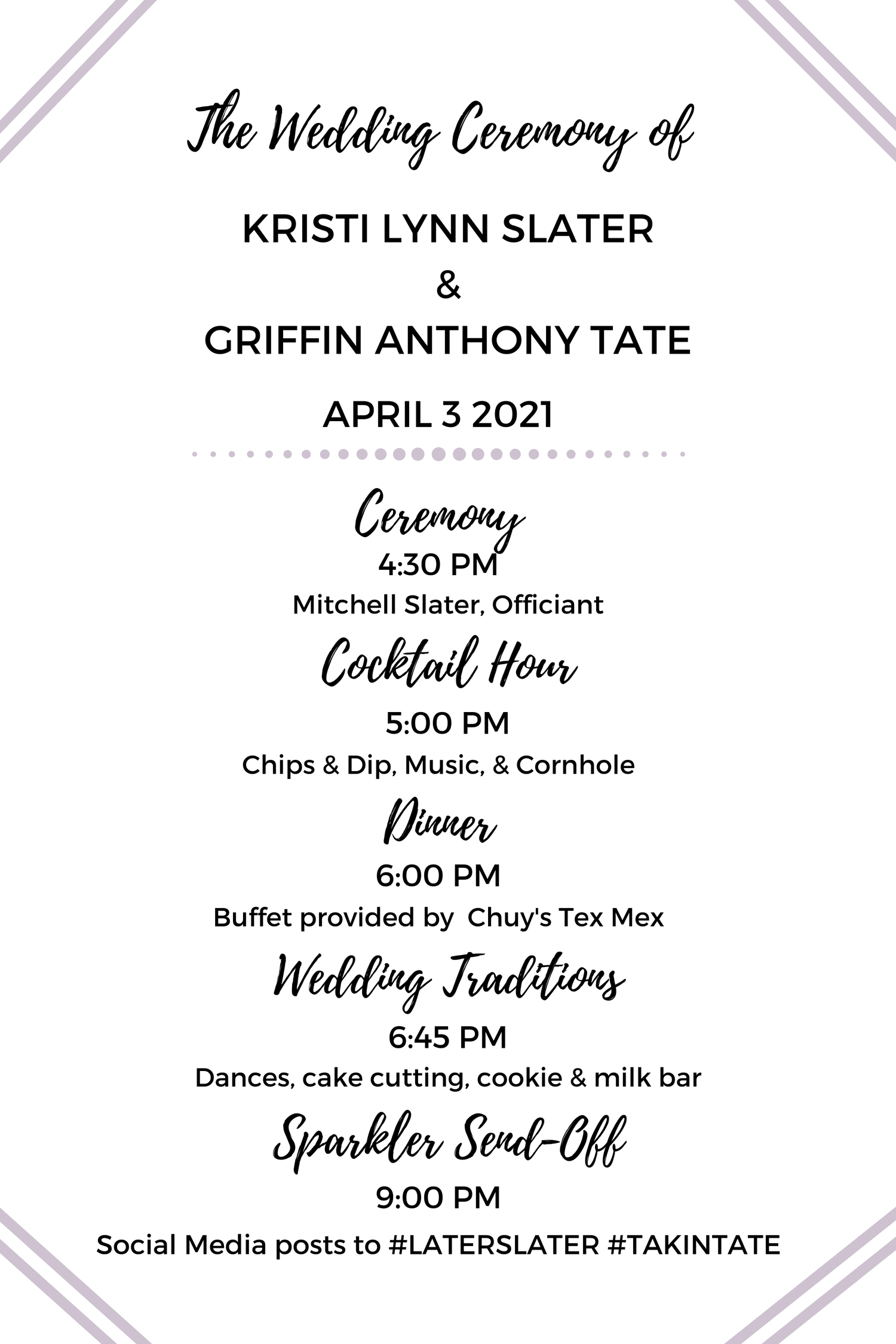 The Wedding Website of Kristi Slater and Griffin Tate