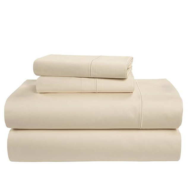 LANE LINEN 100% Egyptian Cotton King Size Sheets Set, Soft & Comfy Luxury Hotel Style Thick Deep Pocket King Sheet Set, No Pill Natural Cooling Elegant, 15" Deep Pocket - Summer Sand