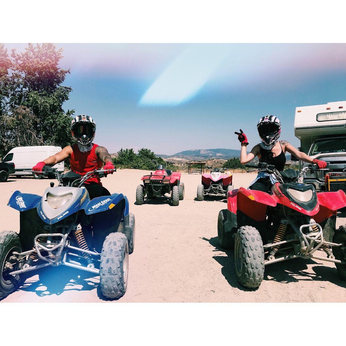 Riding ATV