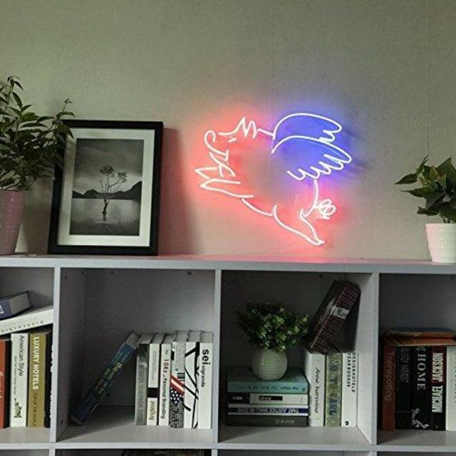 Pigs Can Fly Wings Neon Art Sign Real Glass Handmade Visual Artwork Home Decor Wall Light