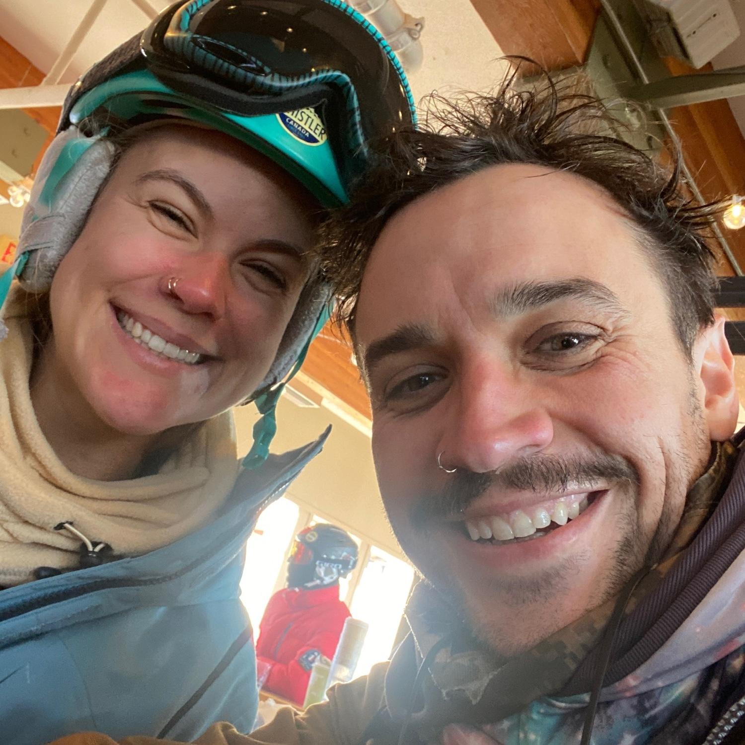 Snowboarding in Whistler... shortly before Connor blasted his shoulder into the shadow realm. Ouch!