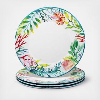 La Mer Melamine Dinner Plate, Set of 4
