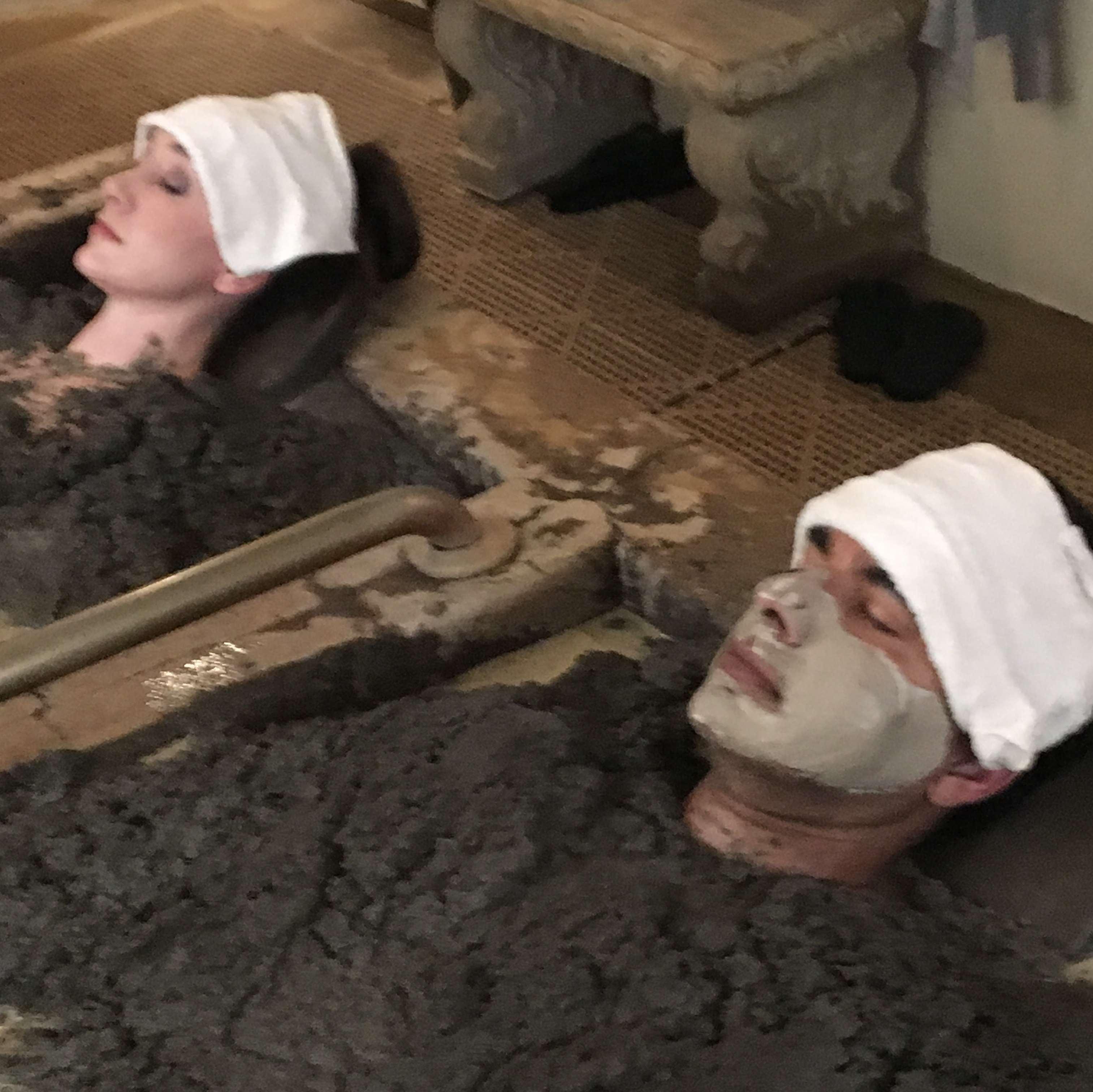 Unwinding in Napa Valley mud!