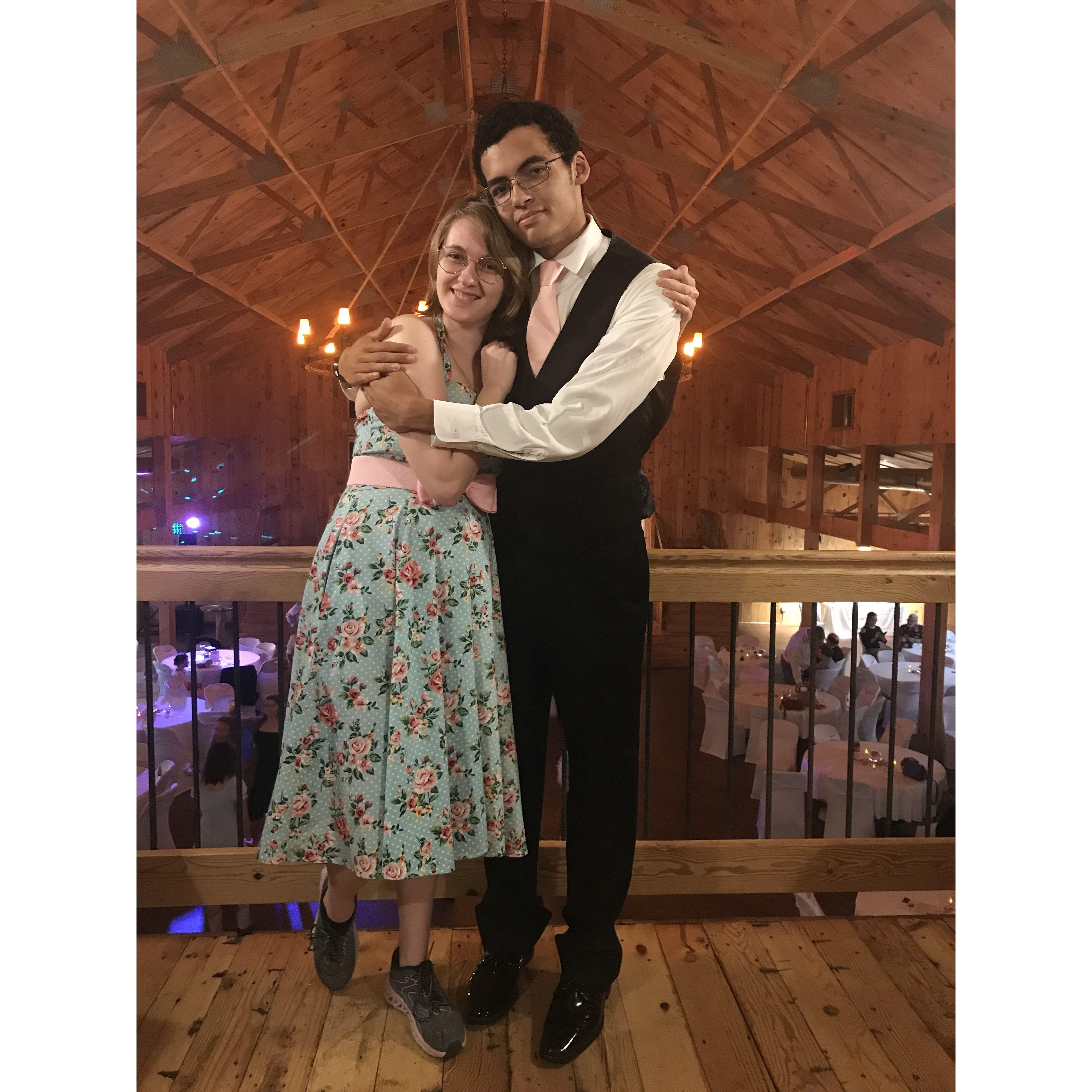 At our friend's wedding