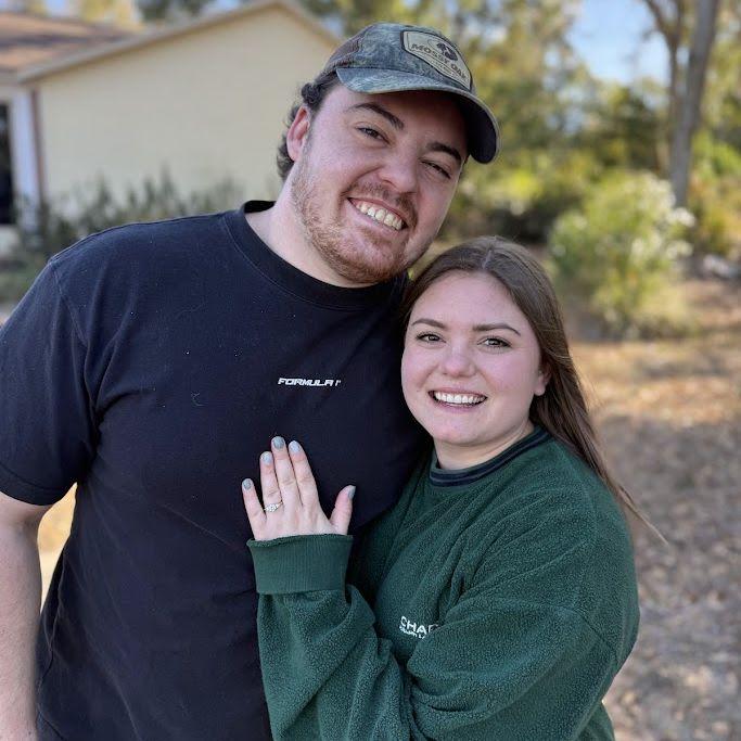 Moments after Kelsey said "YES!"