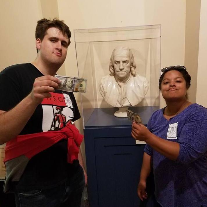 In Maryland for Leila's brother's wedding. Visited a museum and found the bust of Mr. $100