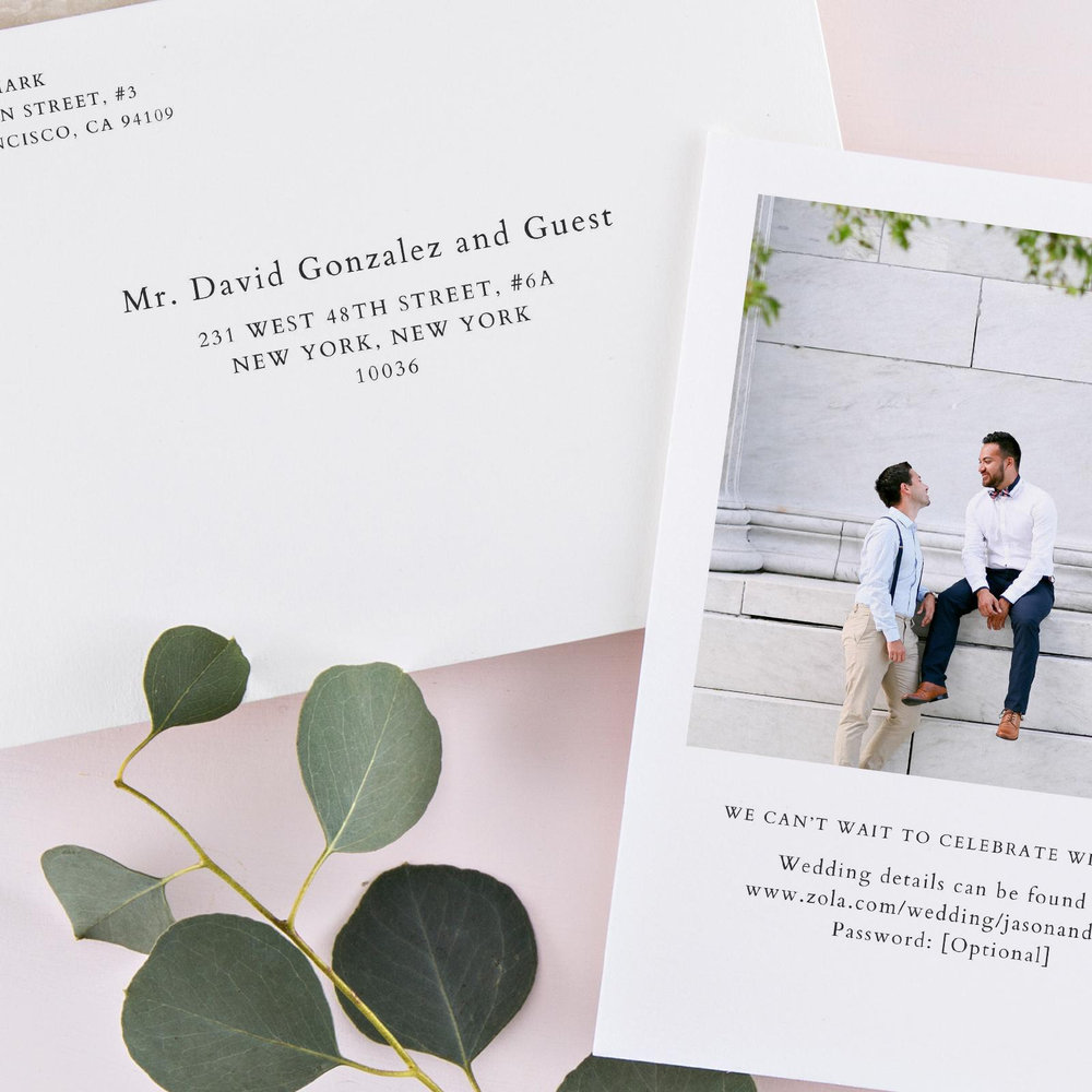 Eastwick Wreath | White | Zola Wedding Invitations
