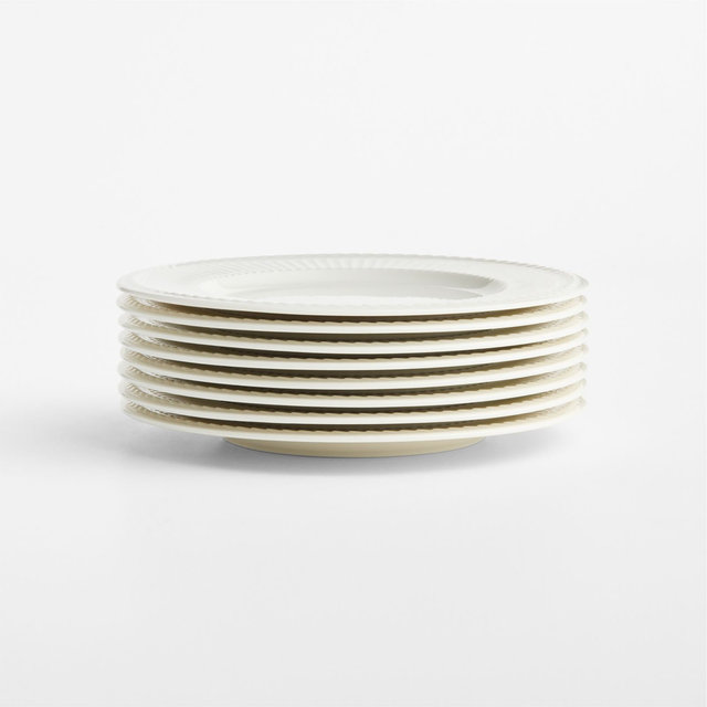 Cotswold Cream Porcelain Salad Plates, Set of 8