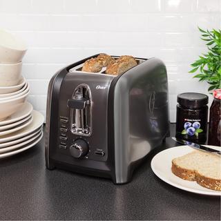 Black Stainless Collection 2-Slice Long Slot Toaster