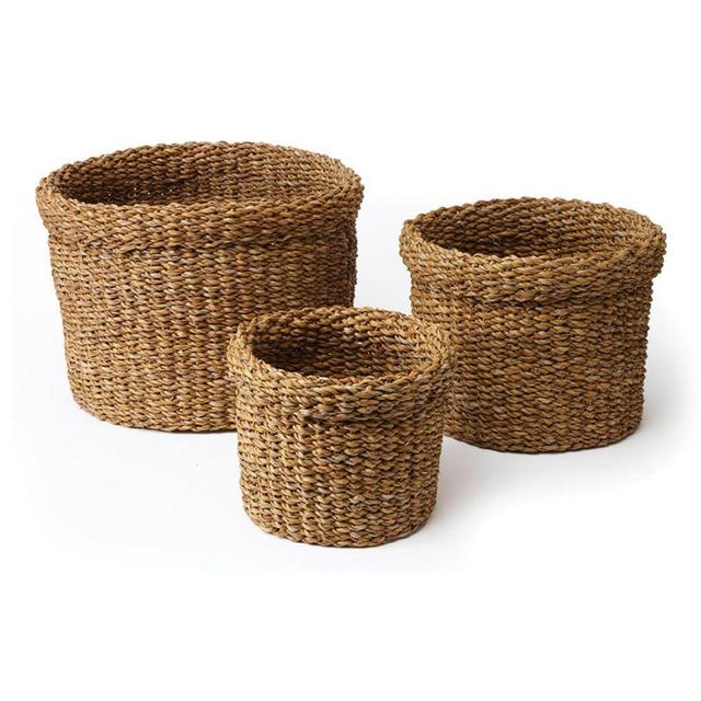 Seagrass Baskets w/ Cuffs (Set of 3)
