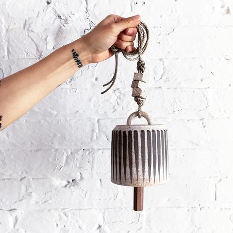 Thrown Bell Wide: Grey Stripes