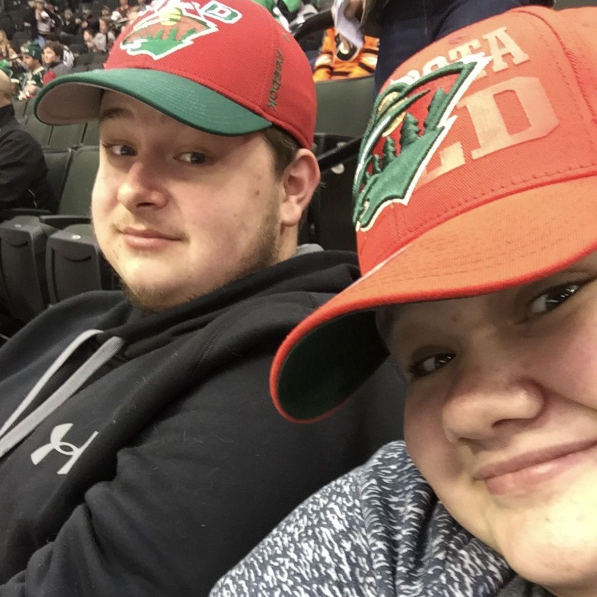 Nick & Abbie's first photo together- Wild Game January 2016