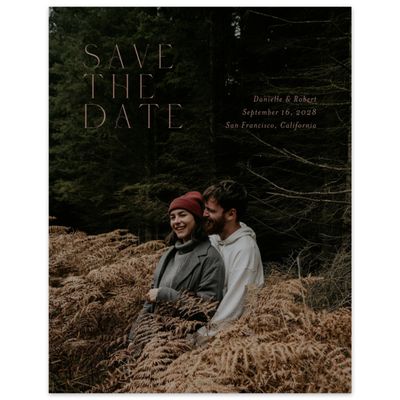 Chestnut, Brown Wedding Digital Save the Date - Copan Photo