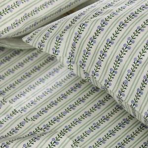 Queen Sized Ellen Merchant Cottage Cotton Percale Sheet Set
