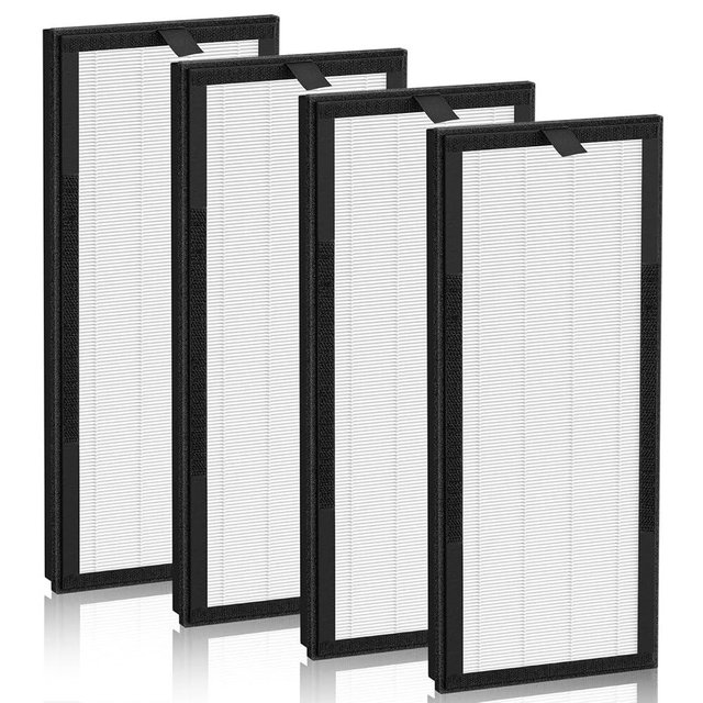 HEPA Replacement Filter for VEVA 8000 Elite Pro Series Air Purifier, 4 HEPA Filters (2+ Year Supply) for Complete Tower Air Cleaner Home & Office
