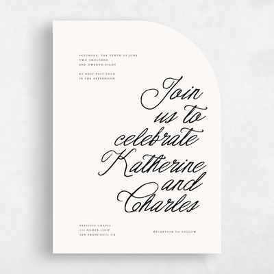Multi-Colored Wedding Invitation - Devan Portrait
