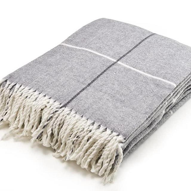 Arus Highlands Collection Tartan Plaid Design Throw Blanket Gray 60" X 80"