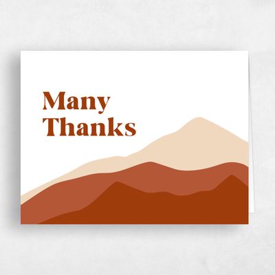 Dark Rust, Orange Wedding Thank You - Langdon Landscape