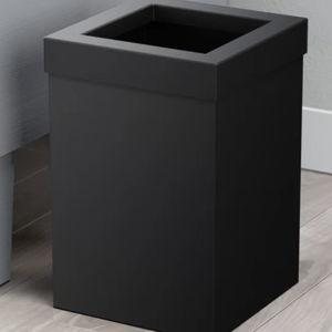 Elevate Stainless Steel 3-Gallon Wastebasket with Open Removable Lid |Square Open Top Trash Can with Padded Base