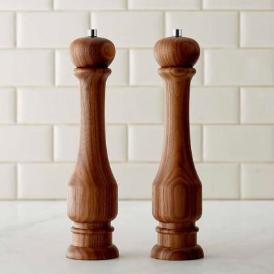 Williams Sonoma Traditional Walnut Wood Salt and Pepper Mill, Set of 2, 12"