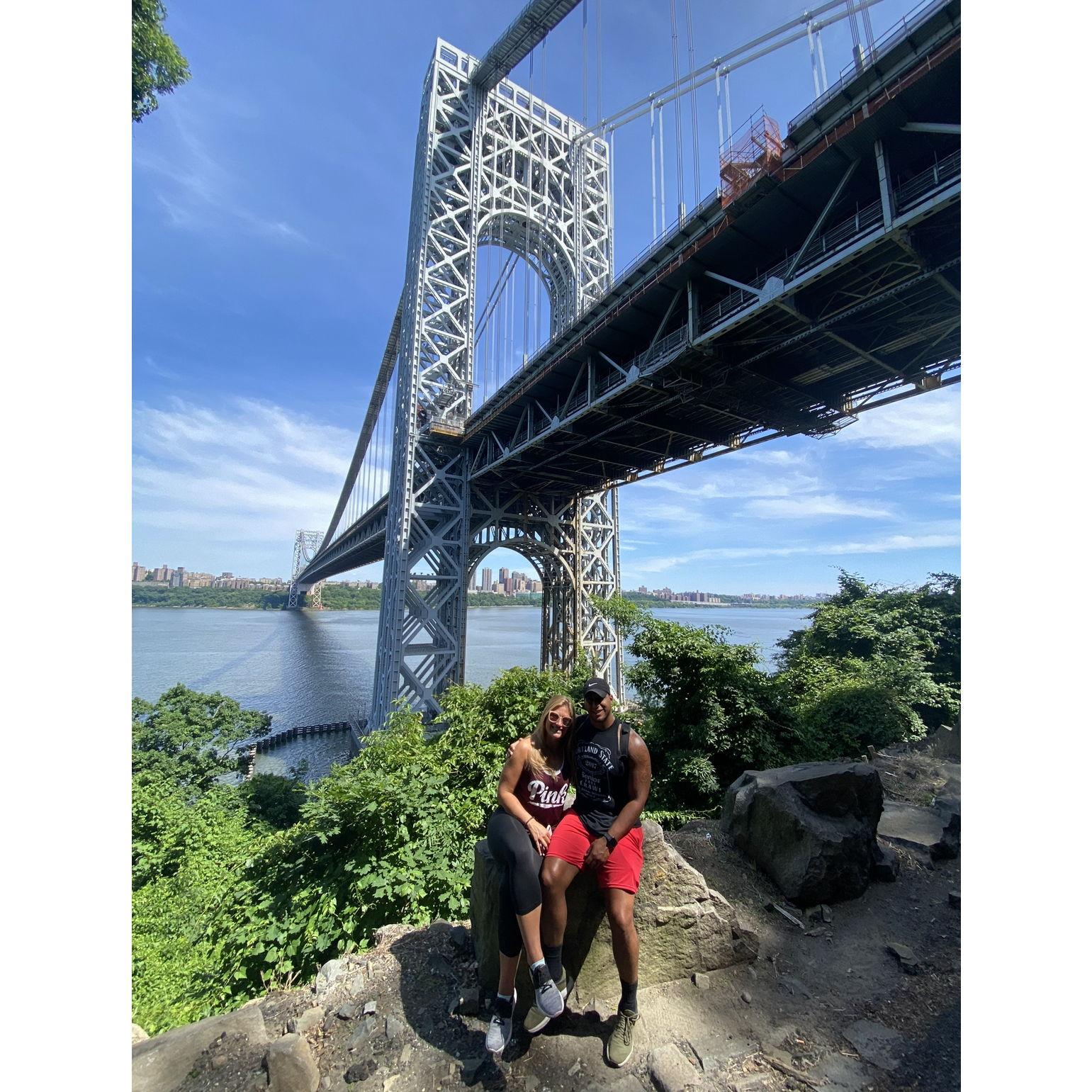Hiking under the George Washington Bridge
