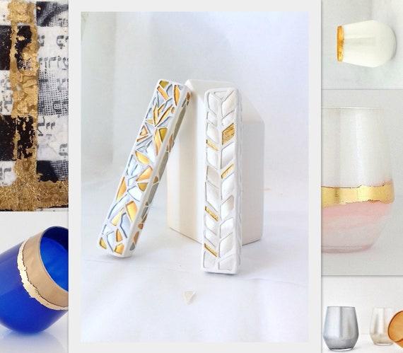 Jewish Wedding Breaking Glass Mezuzah kit, Color customization Chuppah glass to break, Jewish couple wedding keepsake gift