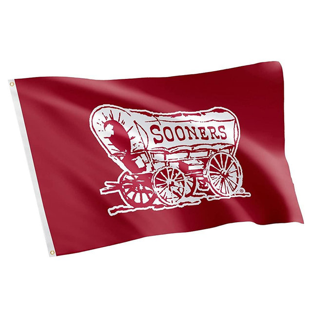 Desert Cactus University of Oklahoma Flag Sooners Flags Banners 100% Polyester Indoor Outdoor 3x5 (Style F)