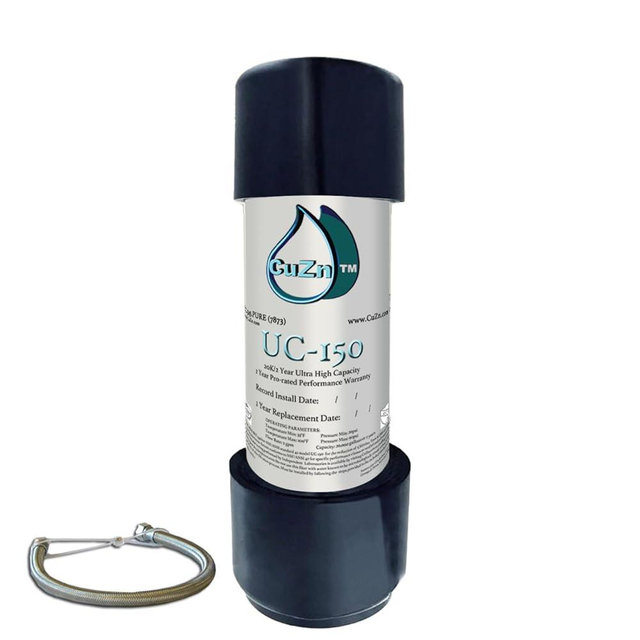 CuZn Under Sink Water Filter for Sink Faucet, 20K Gallons or 2 Year Filtration Life, Reduces PFAs, PFOS, Lead, Chlorine, Improves Taste of Tap Water, NSF/ANSI 42 & 372 Certified High Performance