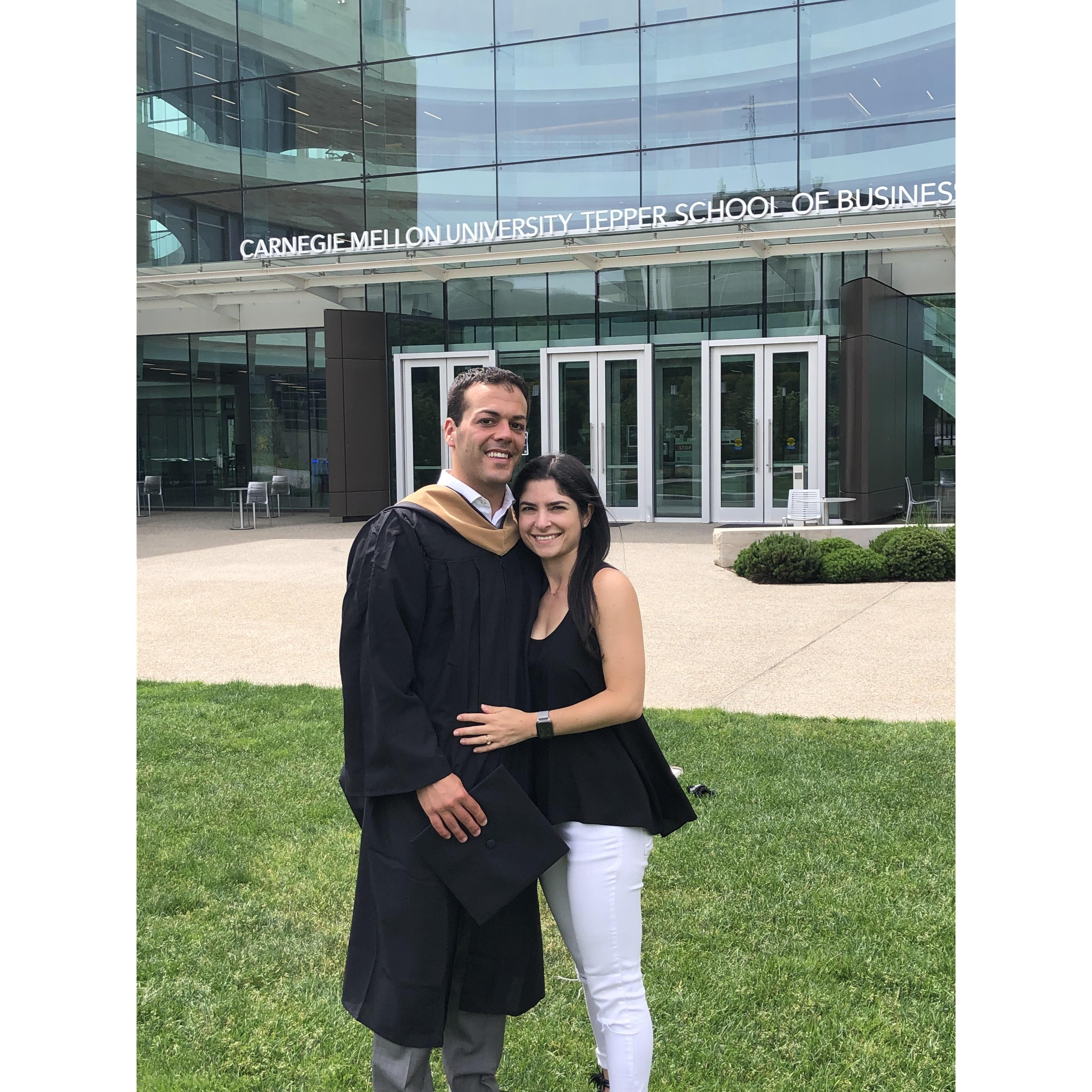 Chris' graduation from business school