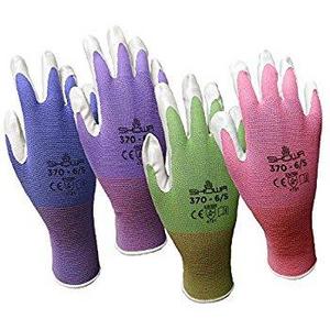 6 Pack Showa Atlas NT370 Atlas Nitrile Garden Gloves - Small (Assorted Colors)